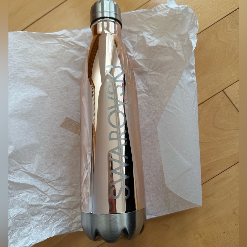 Swarovski Silver Stainless Steel Water Bottle
